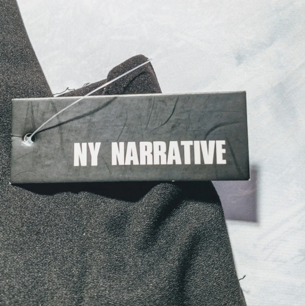 NY narrative black dress